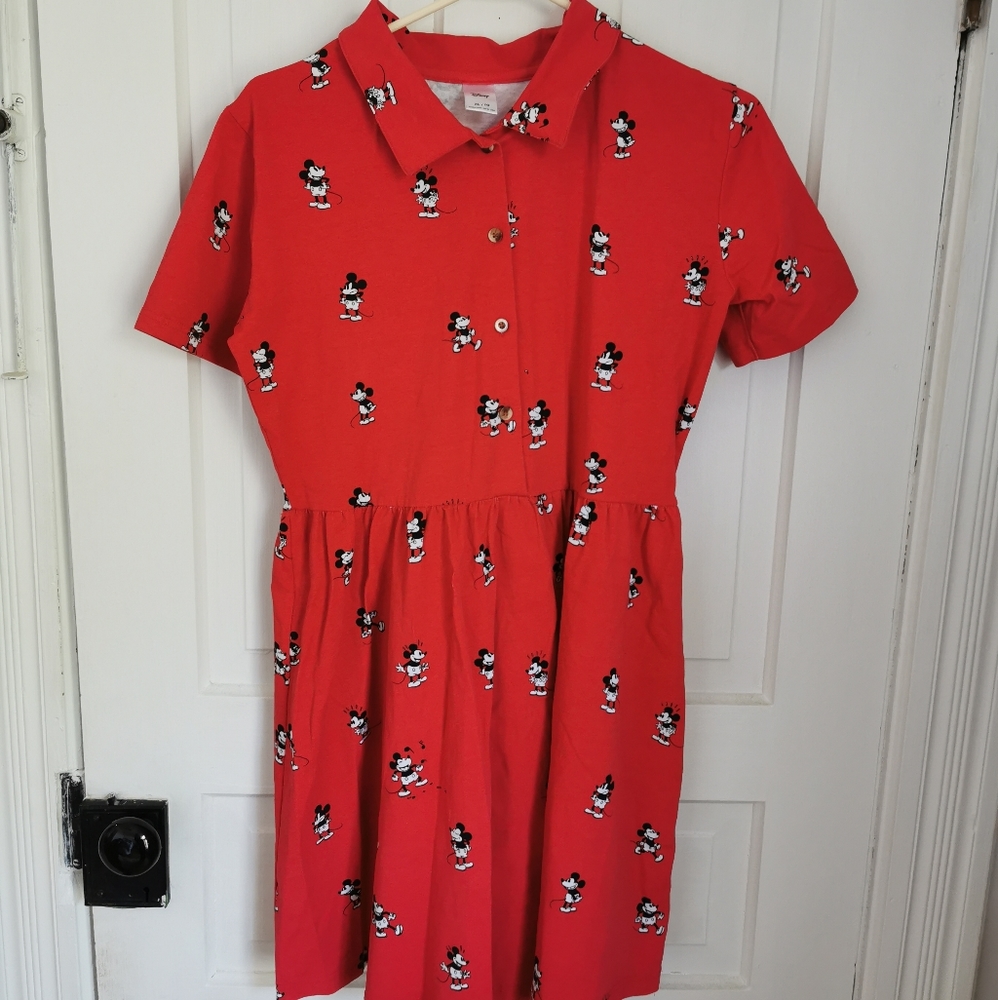 RARE Mickey Mouse Cakeworthy Button Up XL Dress